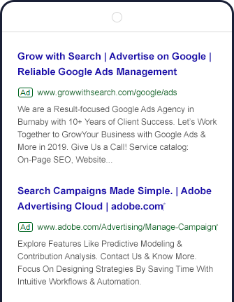 , SEM & PPC Management Burnaby, Vancouver, Calgary, Toronto, Canada